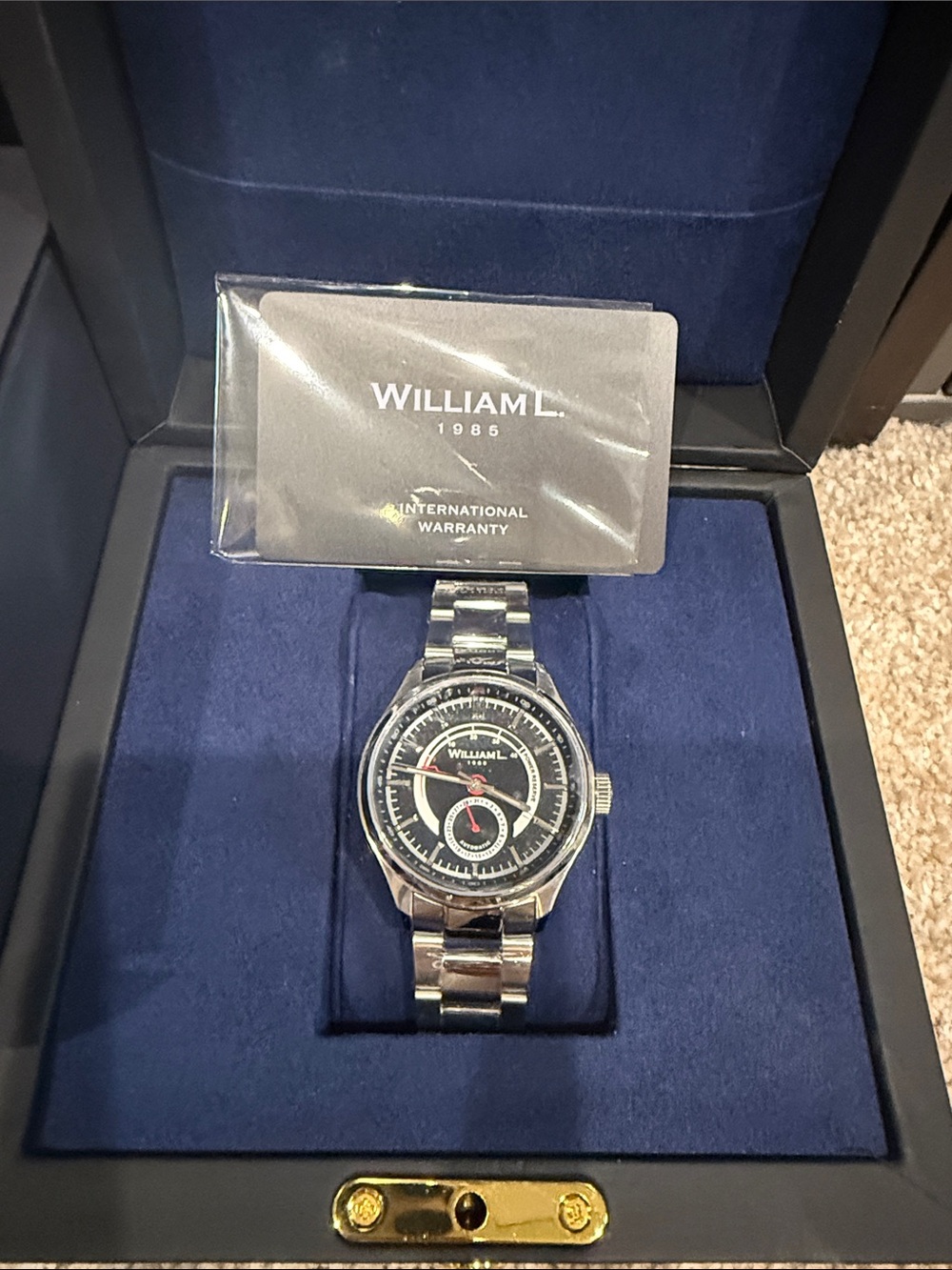 William L. Stainless Steel Men’s Watch in Black